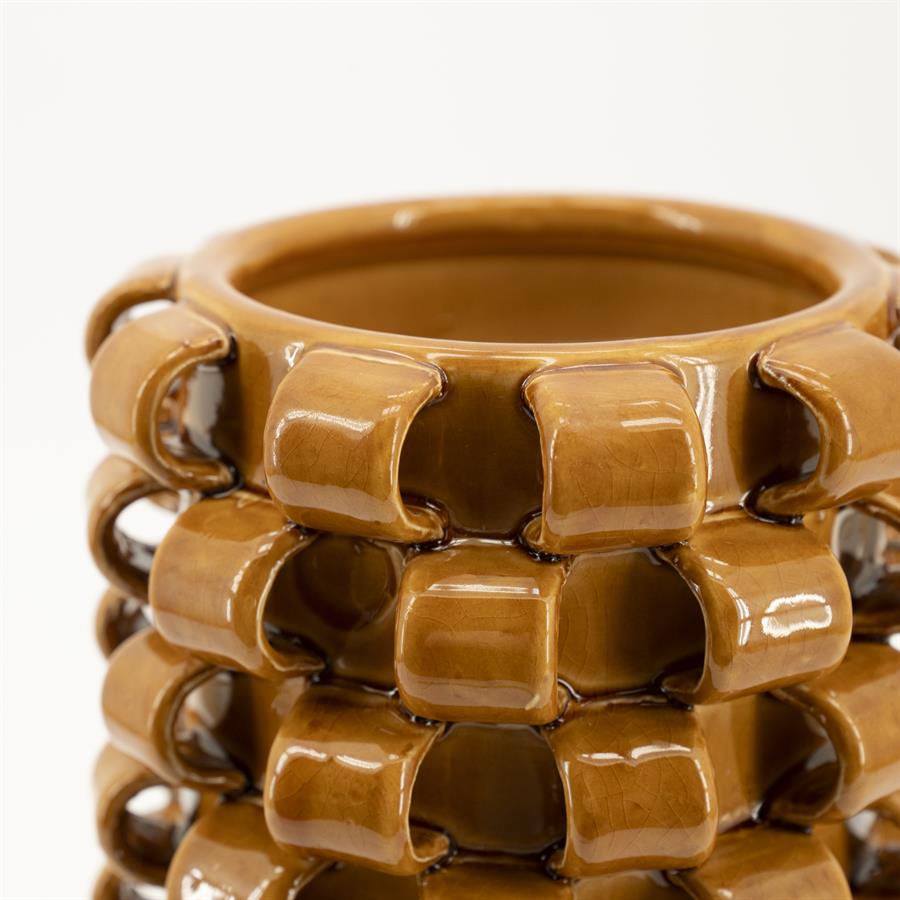 Pottery and vases Vase Loopa 1 15,7x15,7x39,5 – geel | By Boo