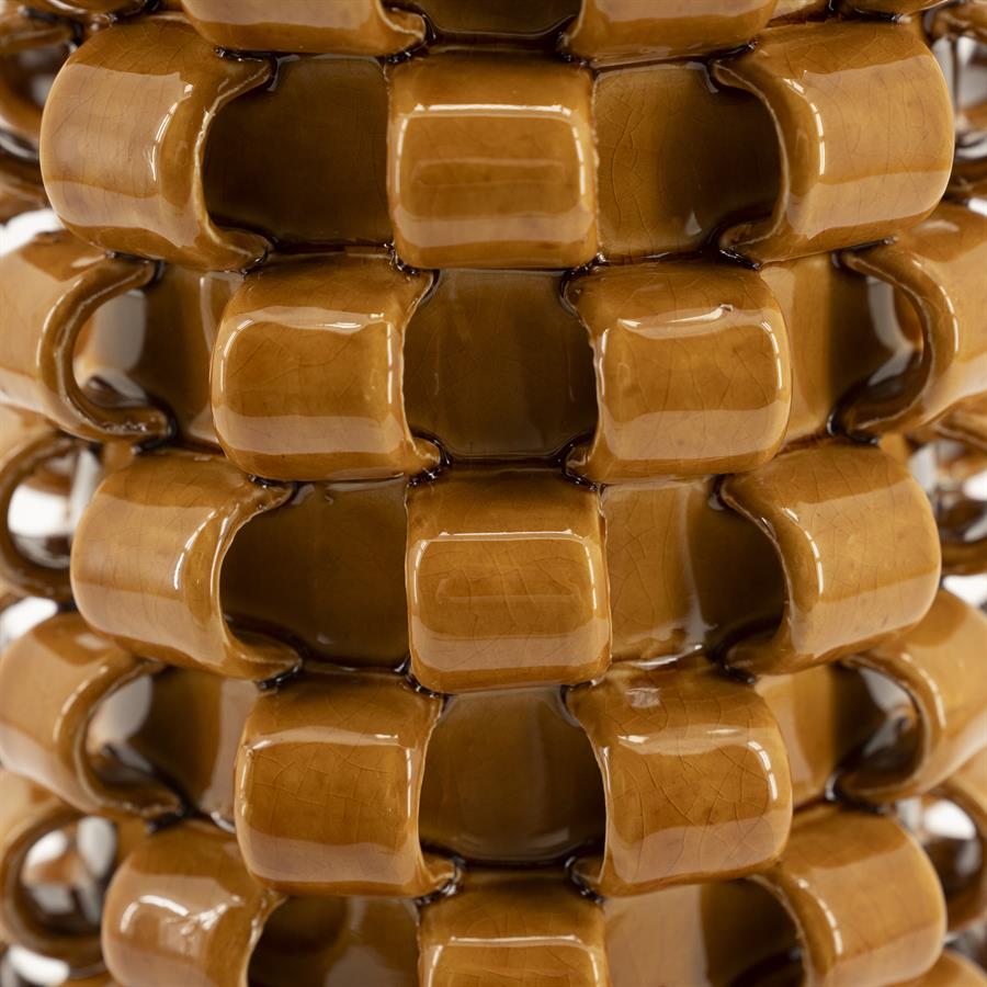 Pottery and vases Vase Loopa 1 15,7x15,7x39,5 – geel | By Boo