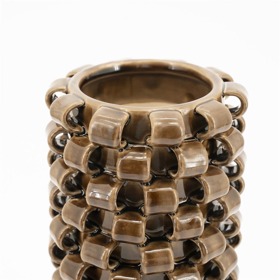 Pottery and vases Vase Loopa 1 15,7x15,7x39,5 – bruin | By Boo