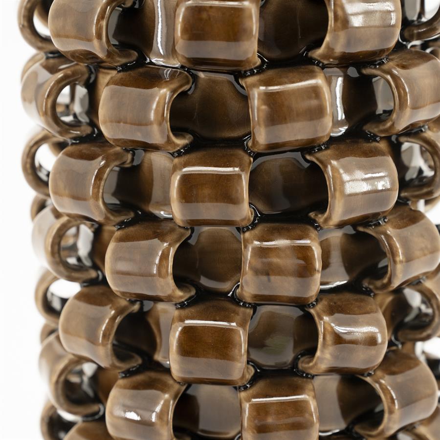 Pottery and vases Vase Loopa 1 15,7x15,7x39,5 – bruin | By Boo