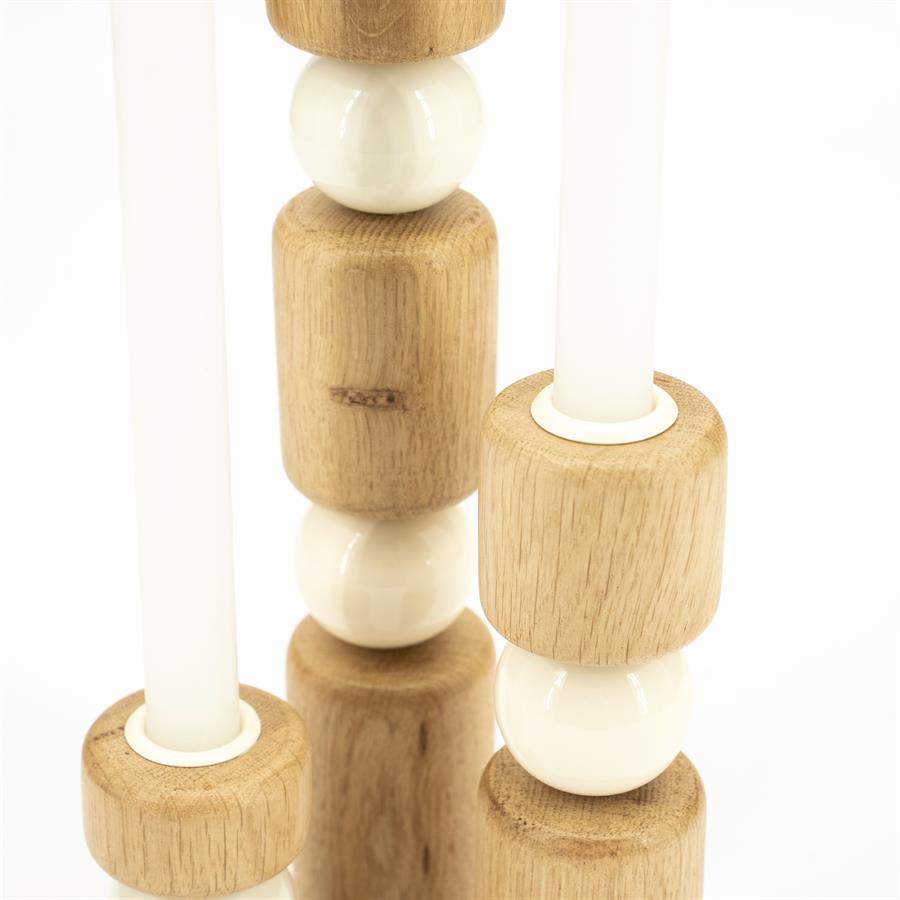Candles Candle holder Belloa 5x5x11 / 5x5x20 / 5x5x27 – beige | By Boo