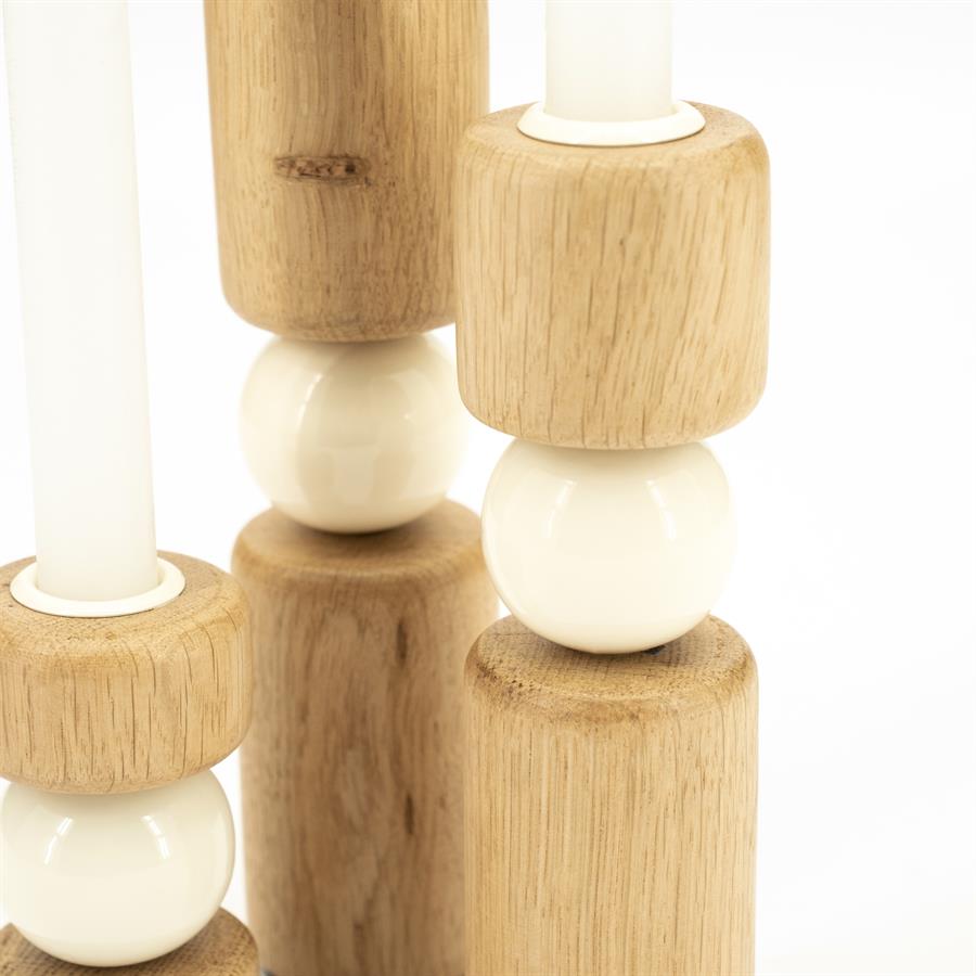 Candles Candle holder Belloa 5x5x11 / 5x5x20 / 5x5x27 – beige | By Boo
