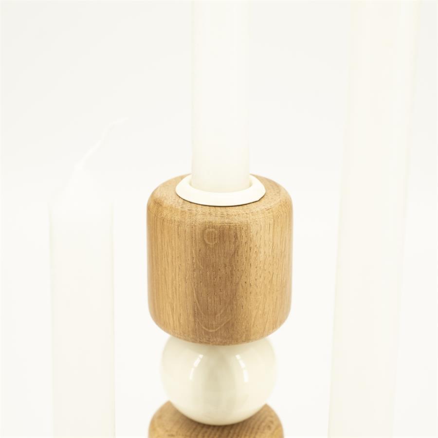 Candles Candle holder Belloa 5x5x11 / 5x5x20 / 5x5x27 – beige | By Boo