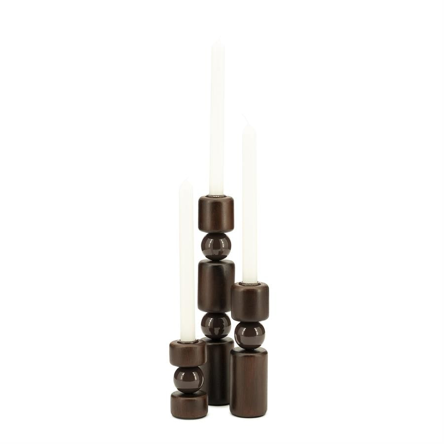 Candles Candle holder Belloa 5x5x11 / 5x5x20 / 5x5x27 – bruin | By Boo