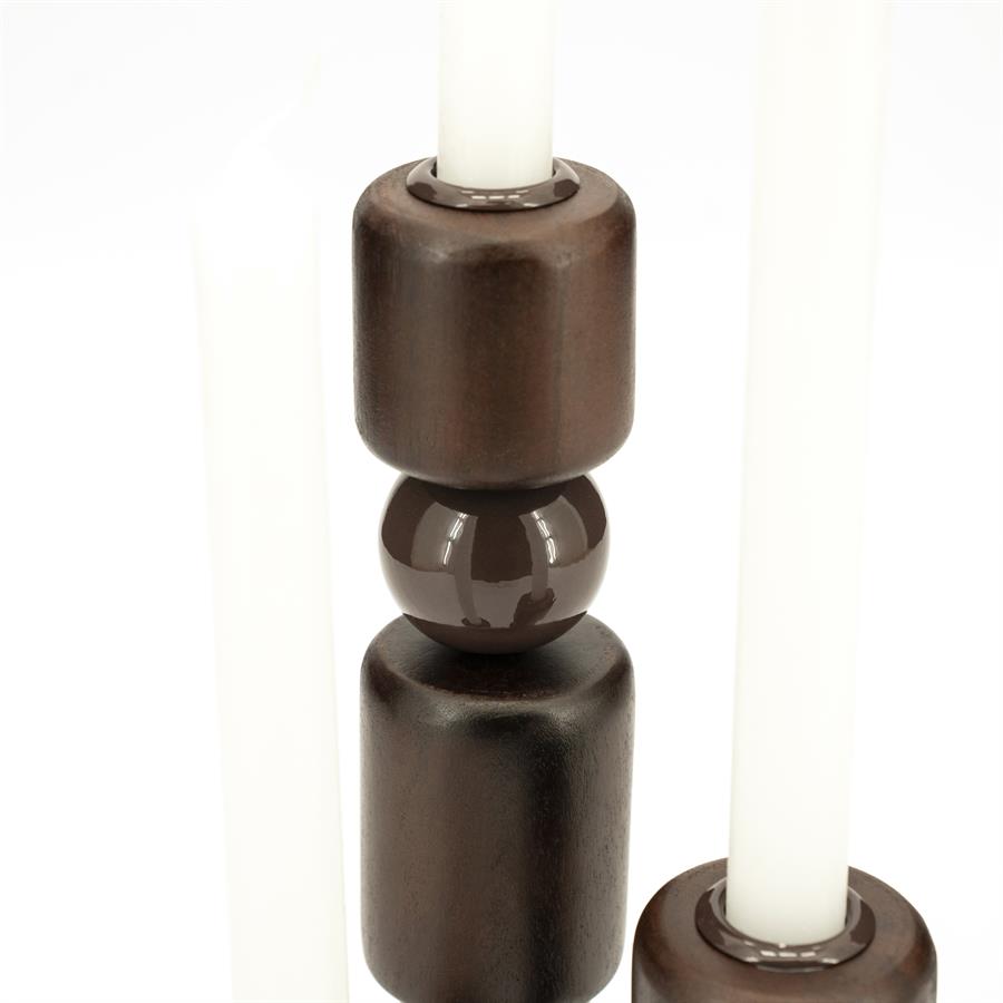 Candles Candle holder Belloa 5x5x11 / 5x5x20 / 5x5x27 – bruin | By Boo