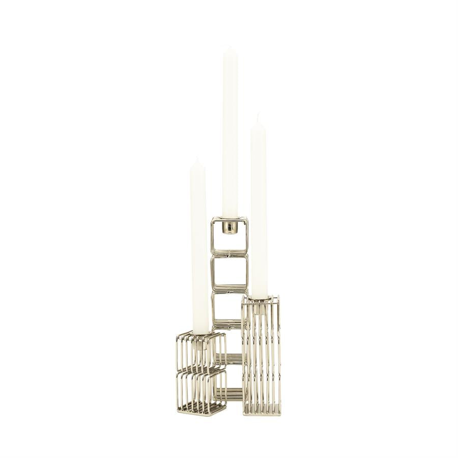 Candles Candle holder WireWorks 6,5x6x10 / 6,5x6x20 / 6,5x6x25 – silver | By Boo