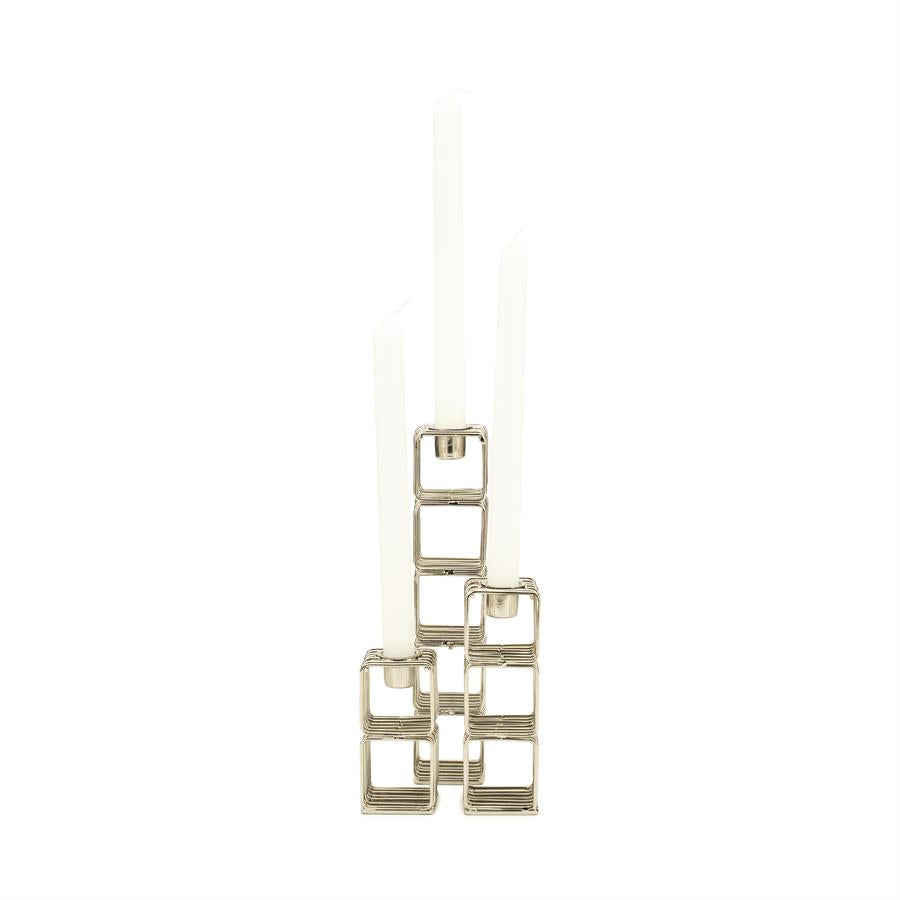 Candles Candle holder WireWorks 6,5x6x10 / 6,5x6x20 / 6,5x6x25 – silver | By Boo