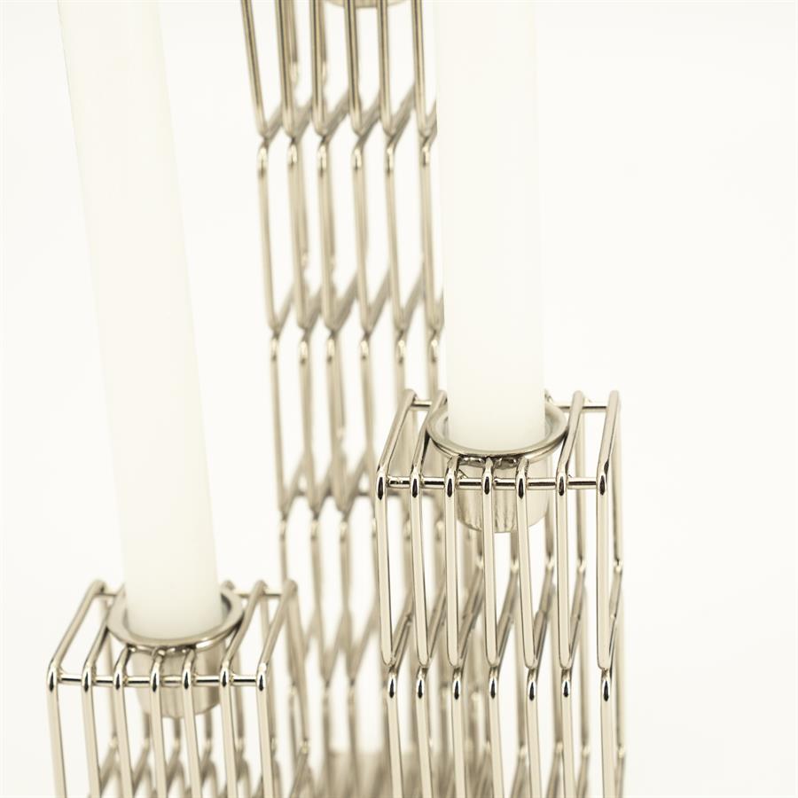 Candles Candle holder WireWorks 6,5x6x10 / 6,5x6x20 / 6,5x6x25 – silver | By Boo