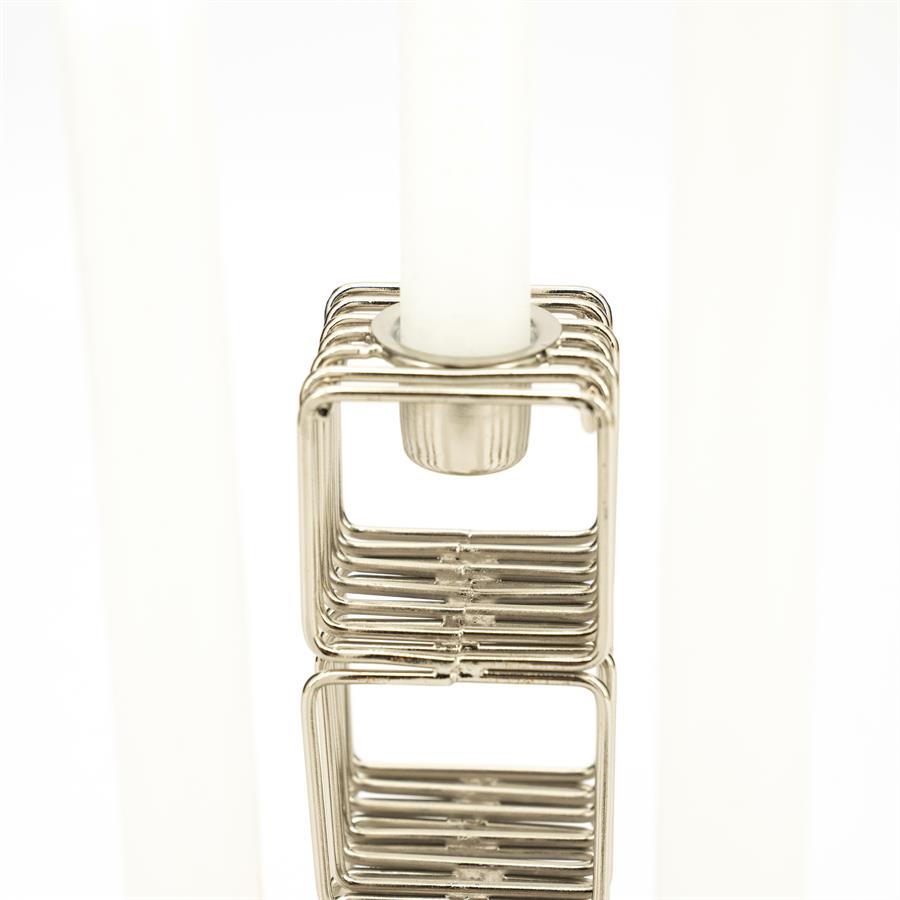 Candles Candle holder WireWorks 6,5x6x10 / 6,5x6x20 / 6,5x6x25 – silver | By Boo