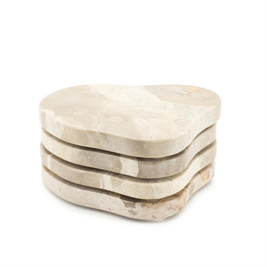 Tableware Coaster Marrone (set of 4) 11x10x6 – beige | By Boo