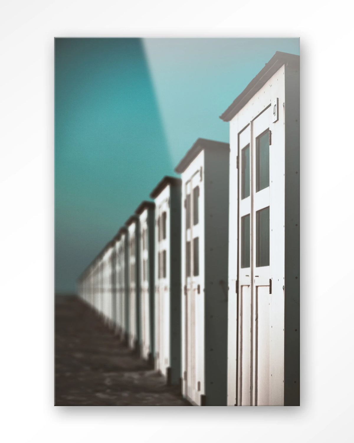 City Life @ The Beach – strandhuisjes in turquoise – Glas – Blinde montage