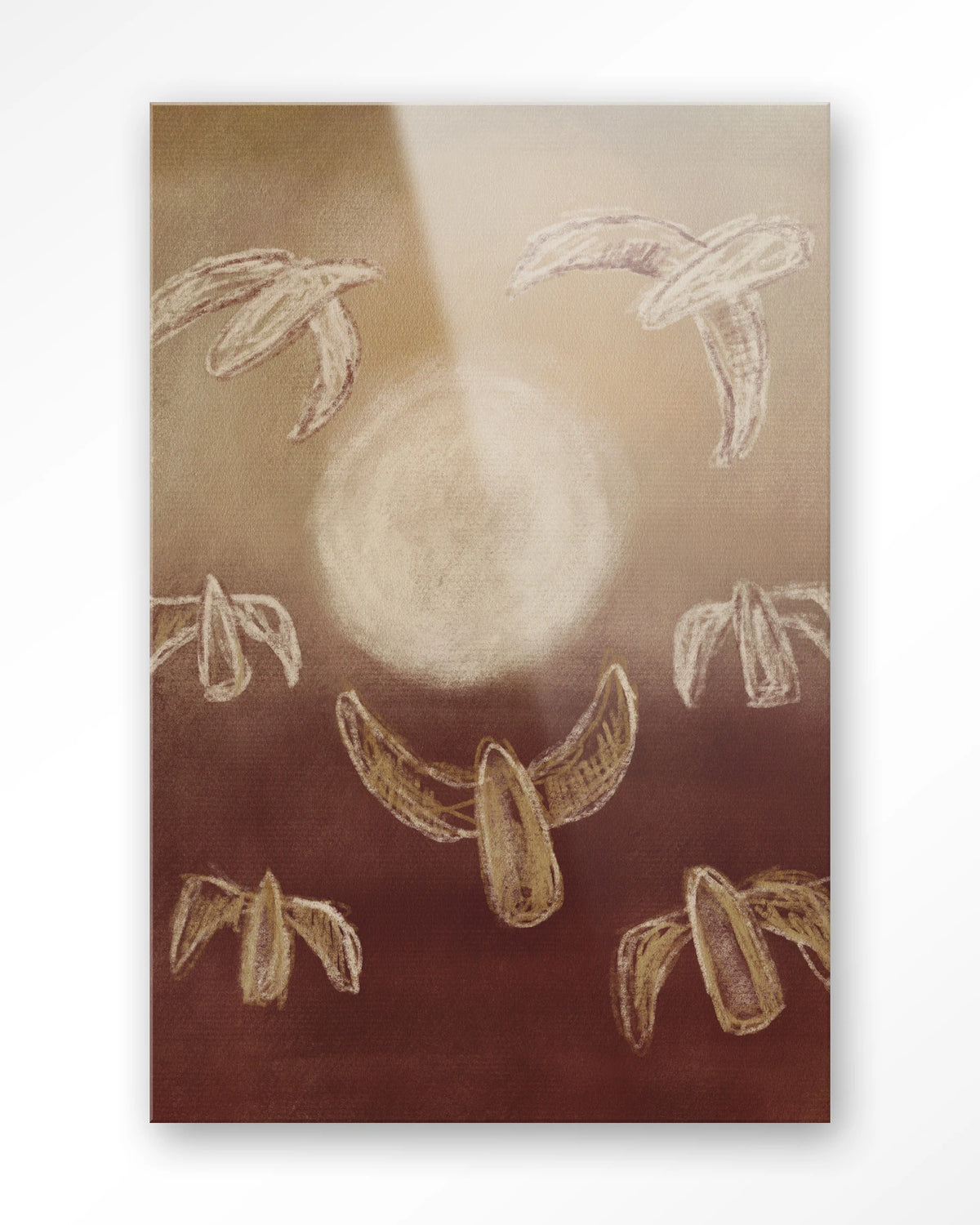 Birds By Night – abstracte vogels bij maanlicht – Glas – Blinde montage