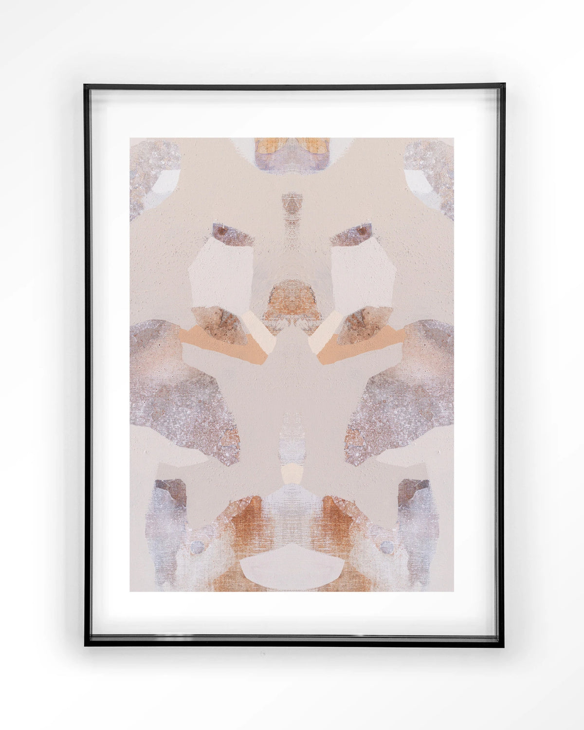 Sand Fox – abstract in beige en roze – Art print – Acryl zwart