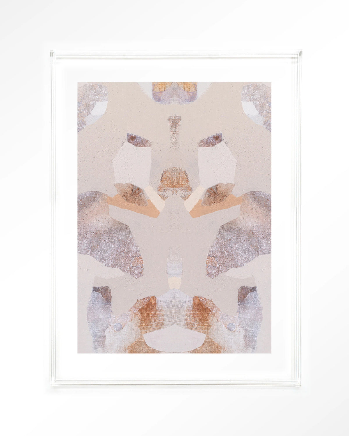 Sand Fox – abstract in beige en roze – Art print – Acryl doorzichtig