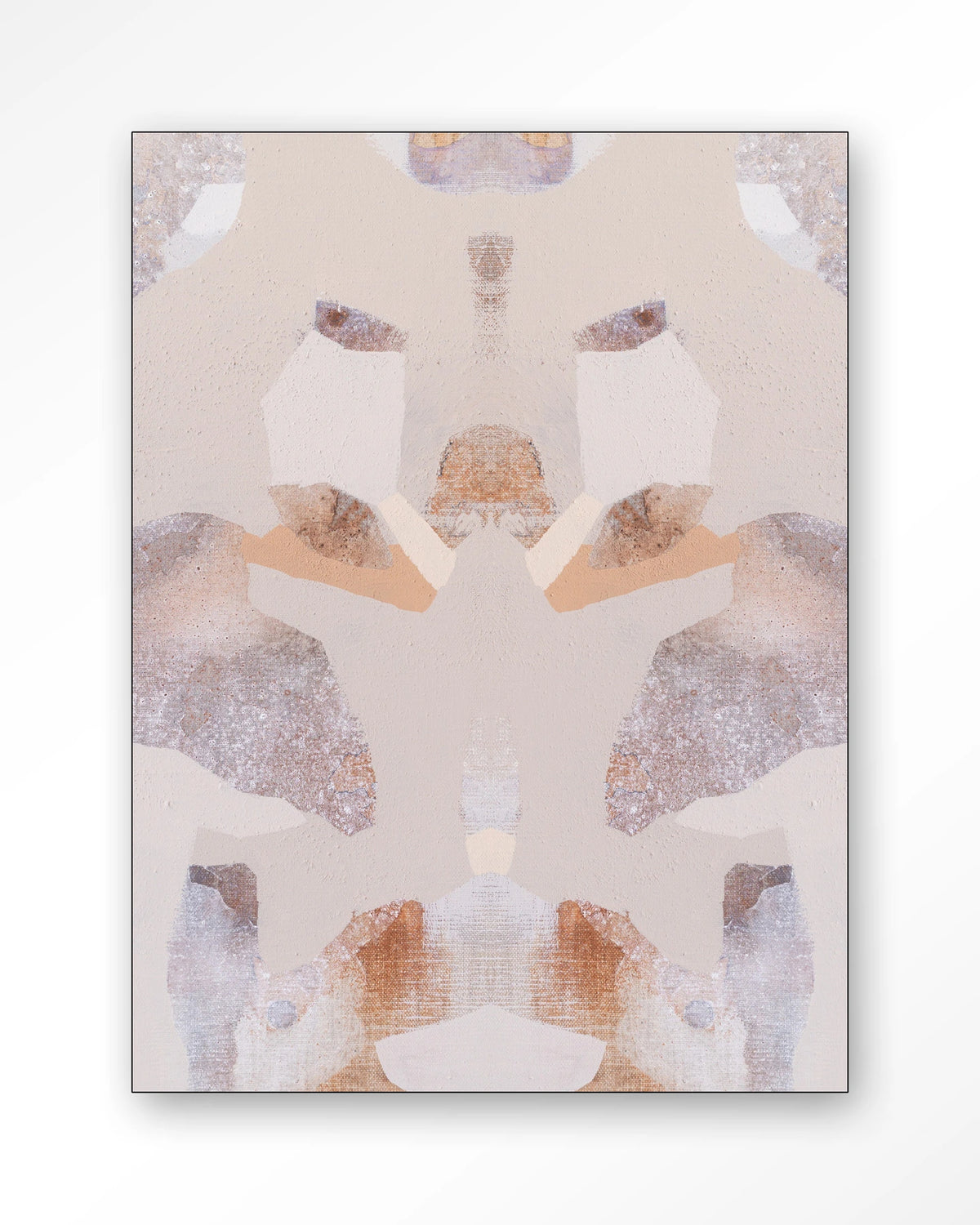 Sand Fox – abstract in beige en roze – Wandkleed – Frame – zwart