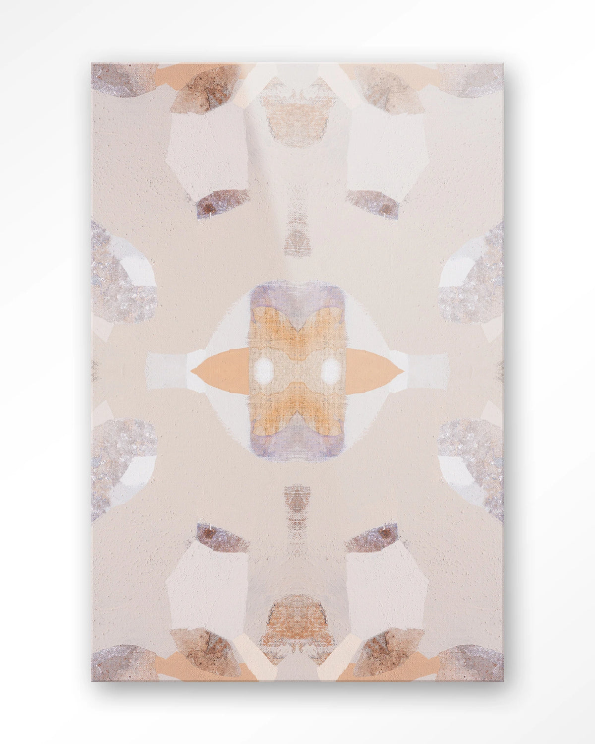 Mountain Lion – symmetrisch patroon in beige en oranje – Glas – Blinde montage