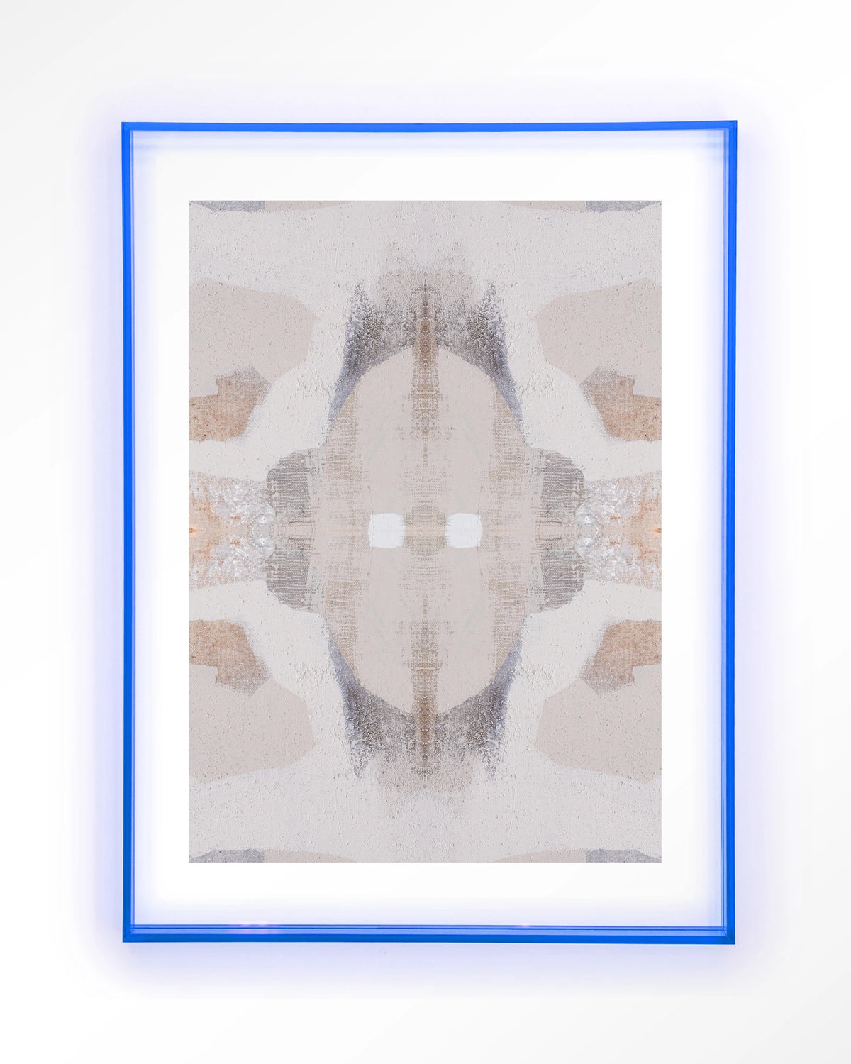 Chiru Antelope – abstract in beige en grijs – Art print – Acryl lichtblauw