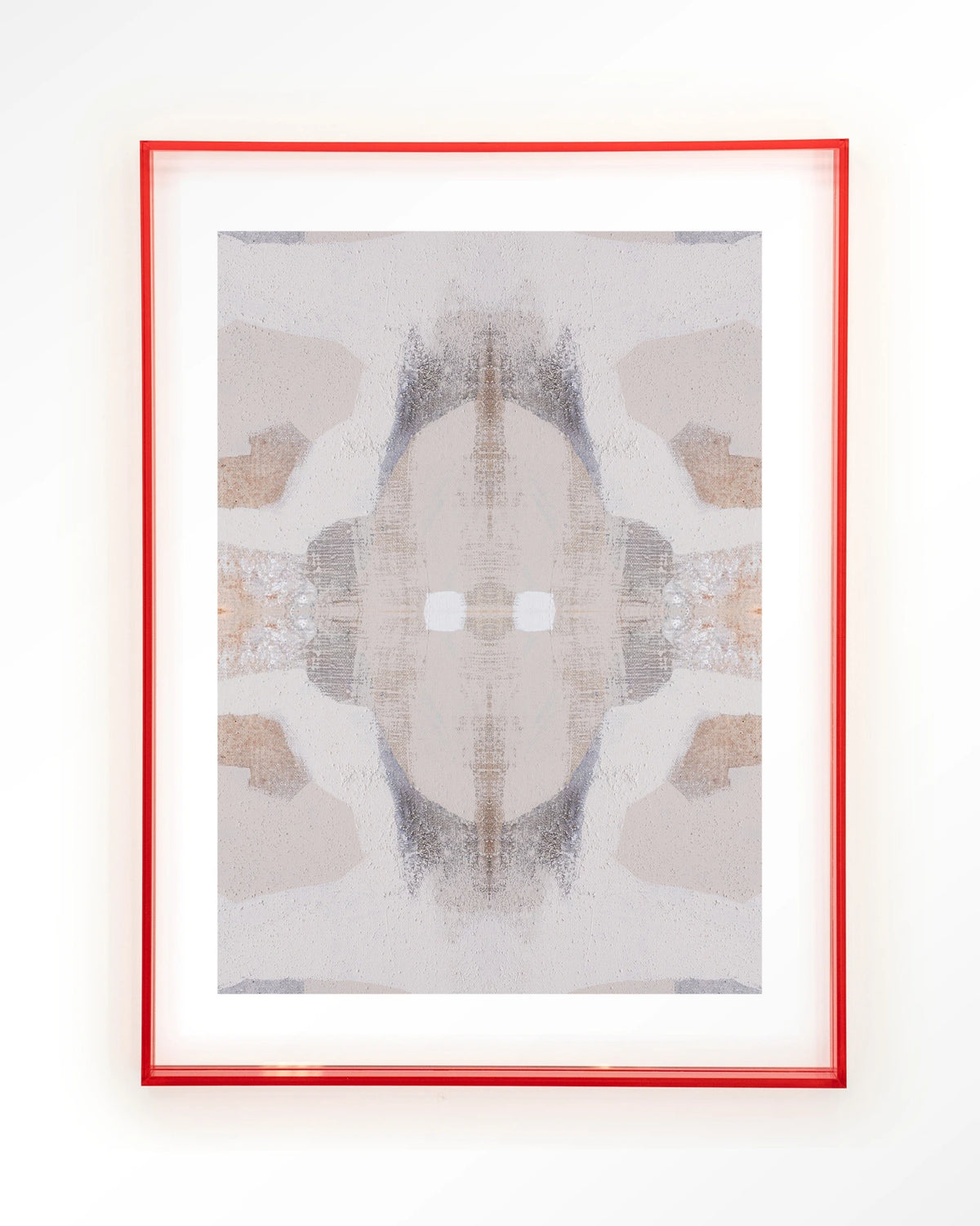Chiru Antelope – abstract in beige en grijs – Art print – Acryl roze