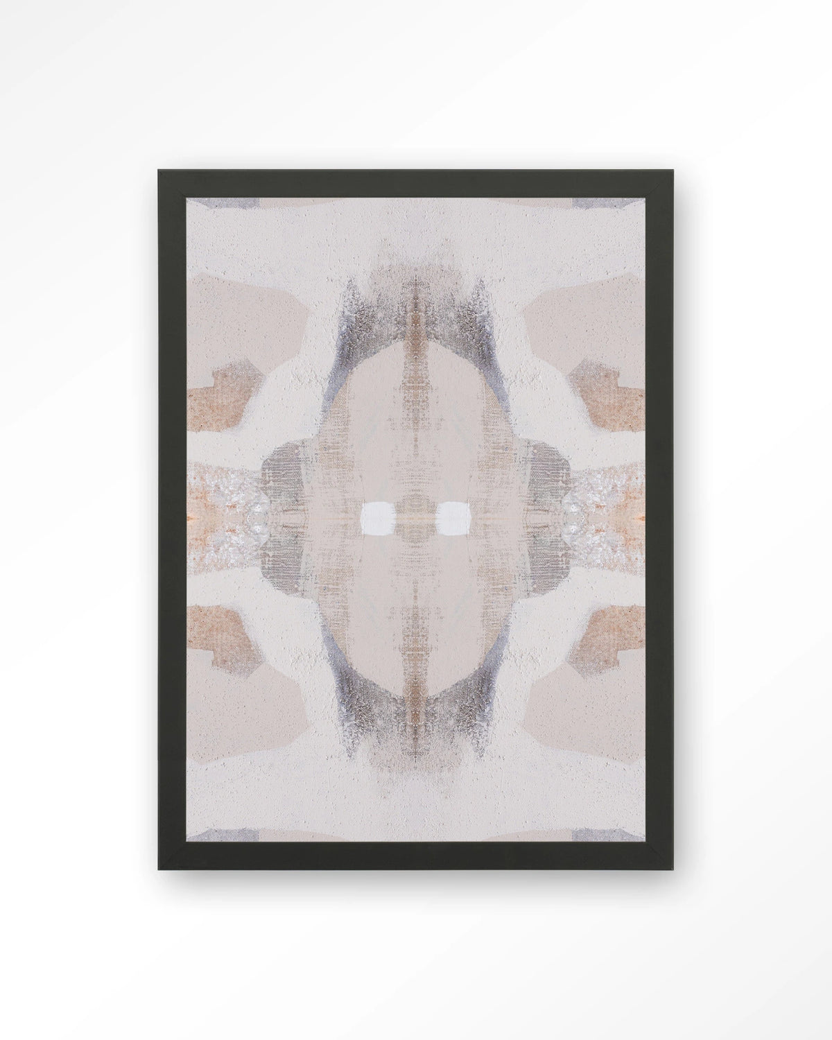 Chiru Antelope – abstract in beige en grijs – Art print – Hout zwart
