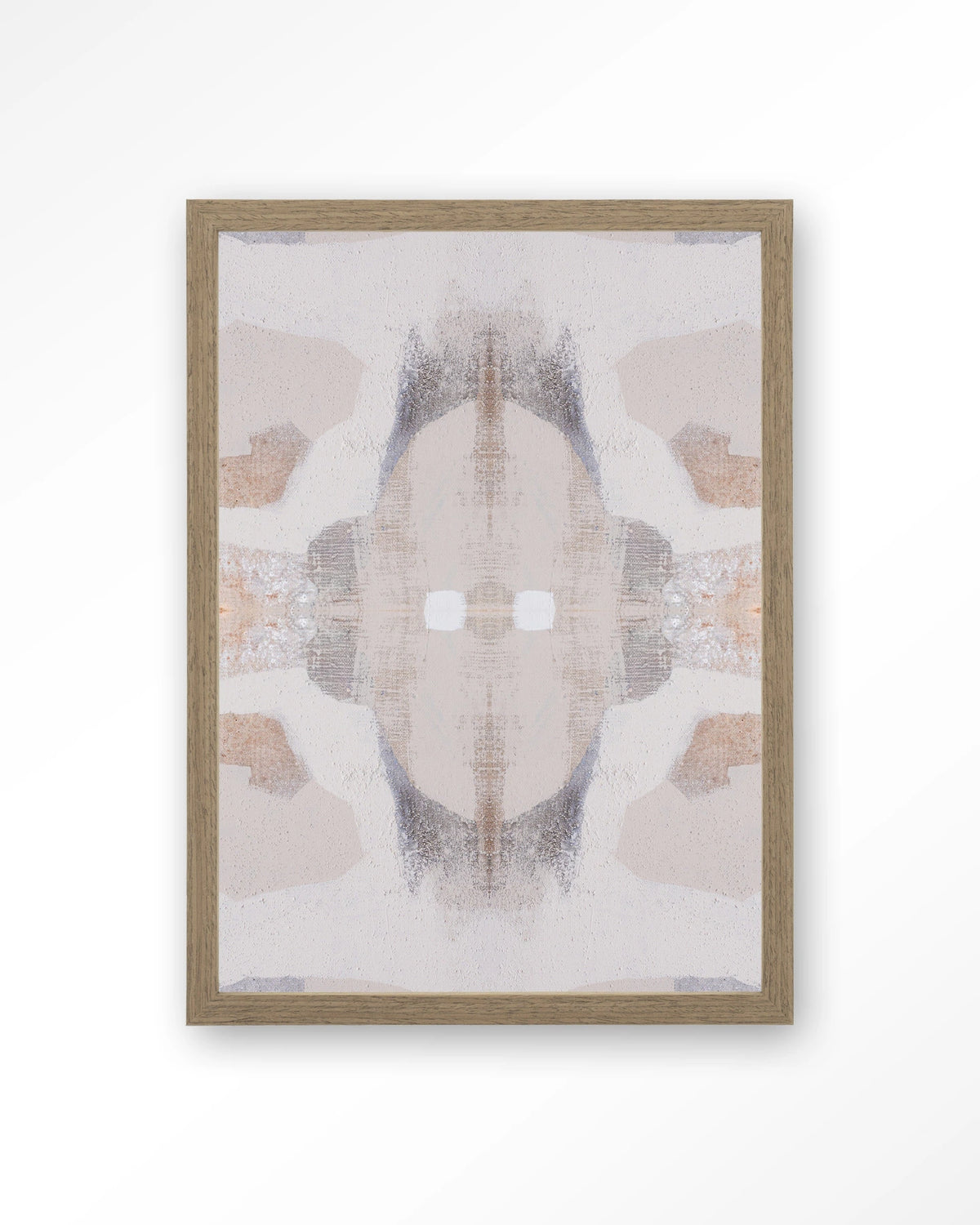 Chiru Antelope – abstract in beige en grijs – Art print – Hout bruin