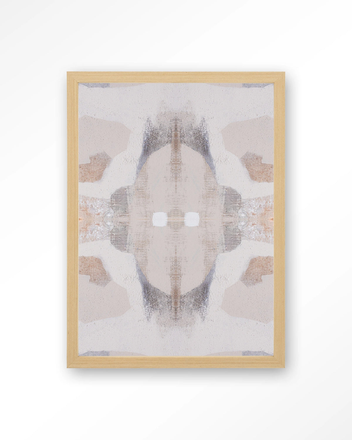 Chiru Antelope – abstract in beige en grijs – Art print – Hout naturel