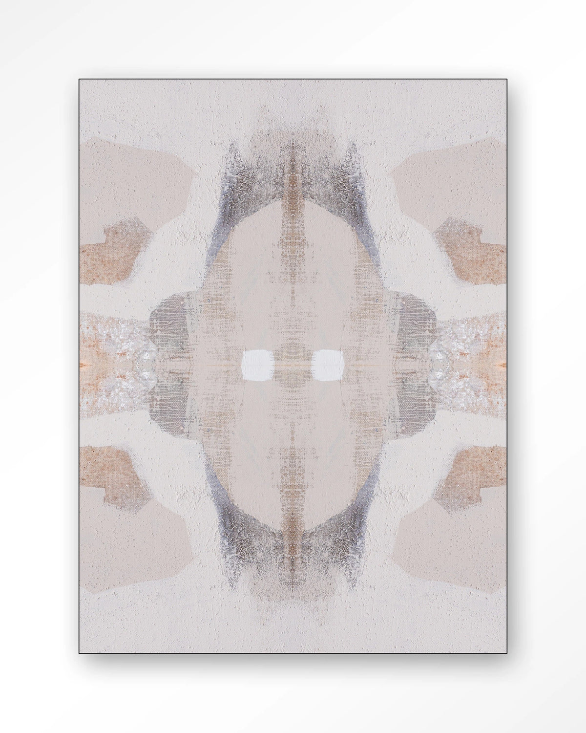Chiru Antelope – abstract in beige en grijs – Wandkleed – Frame – zwart