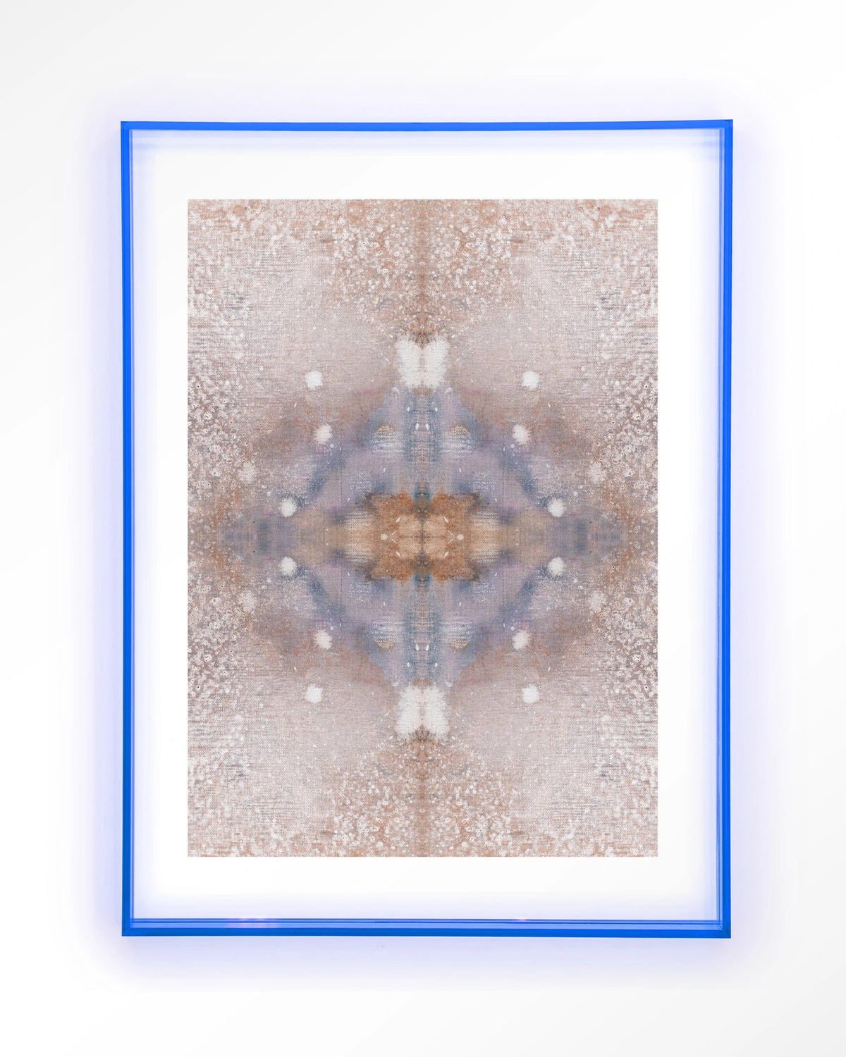 Iberian Lynx – abstract in roze en blauw – Art print – Acryl lichtblauw