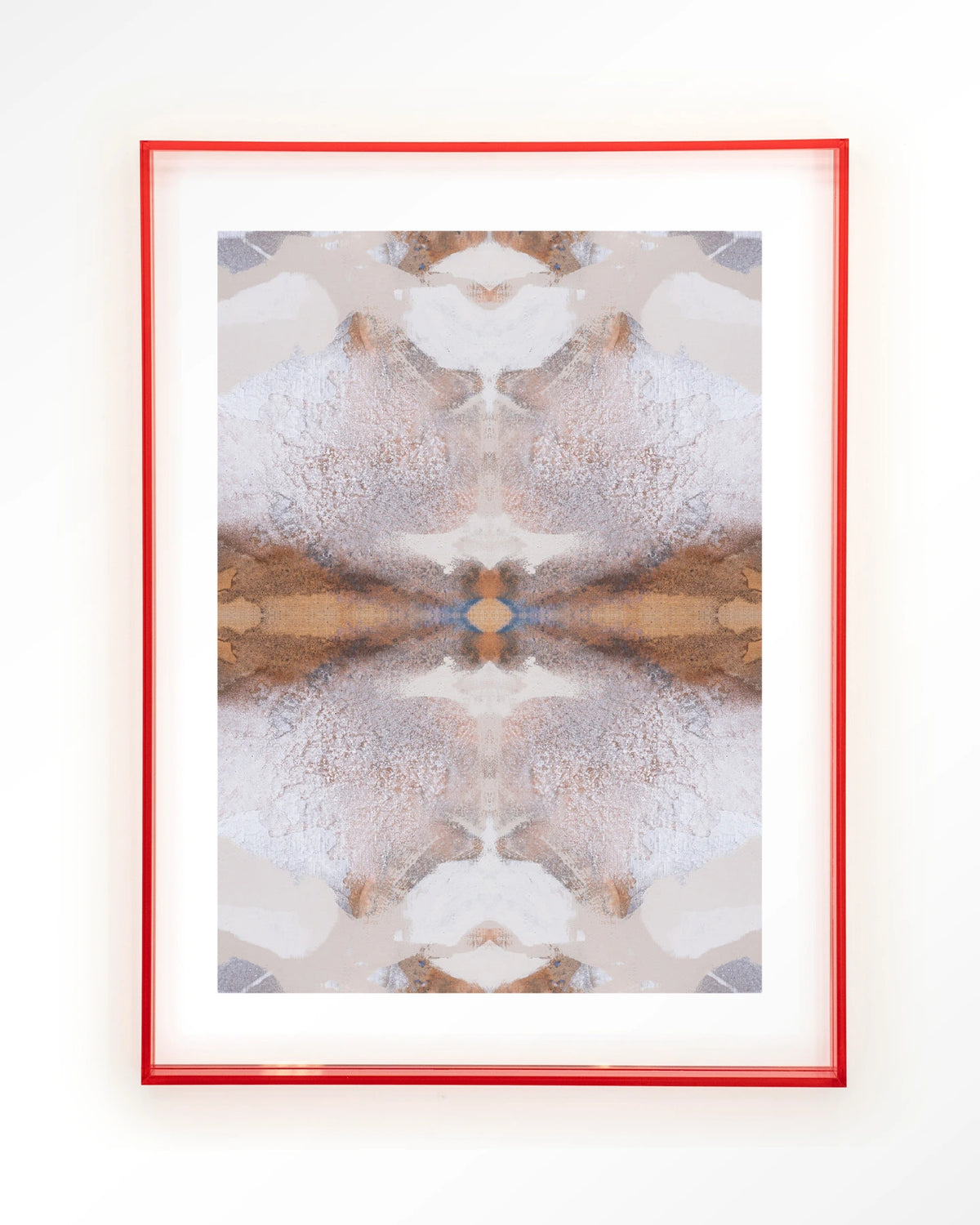 Spanish Eagle – abstract in beige en bruin – Art print – Acryl roze
