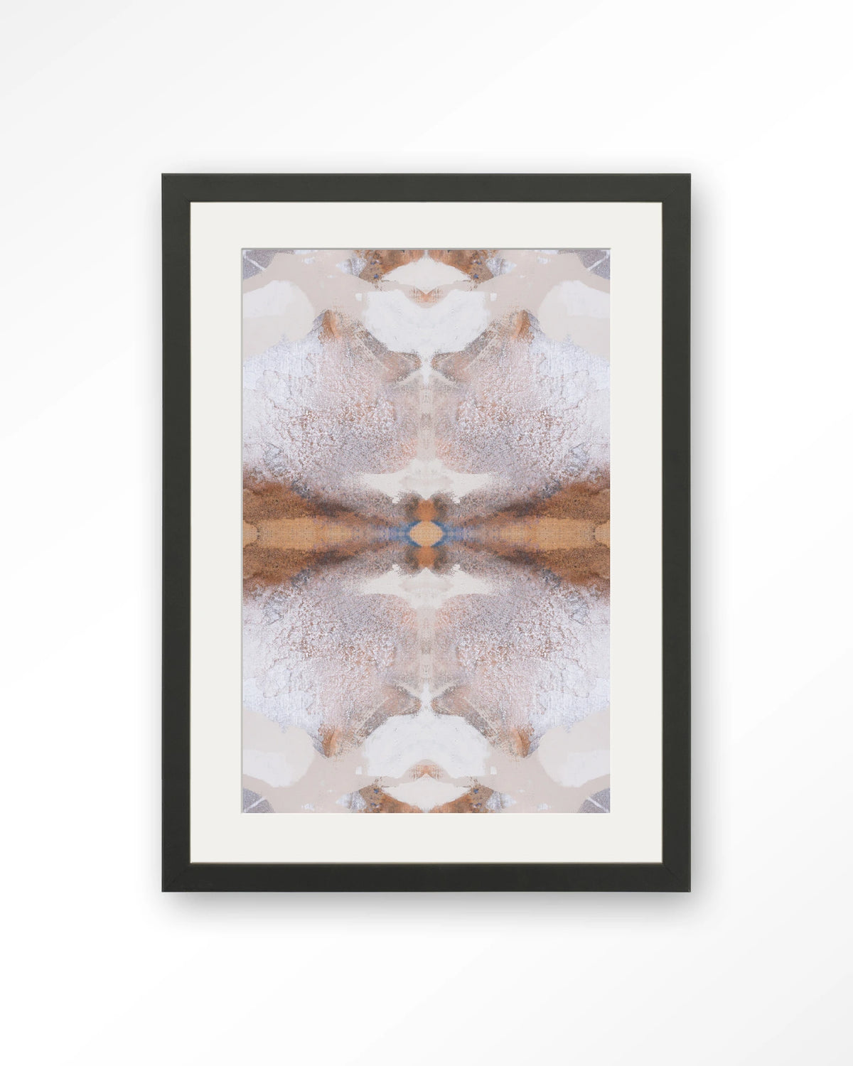 Spanish Eagle – abstract in beige en bruin – Art print – Hout zwart + passe-partout