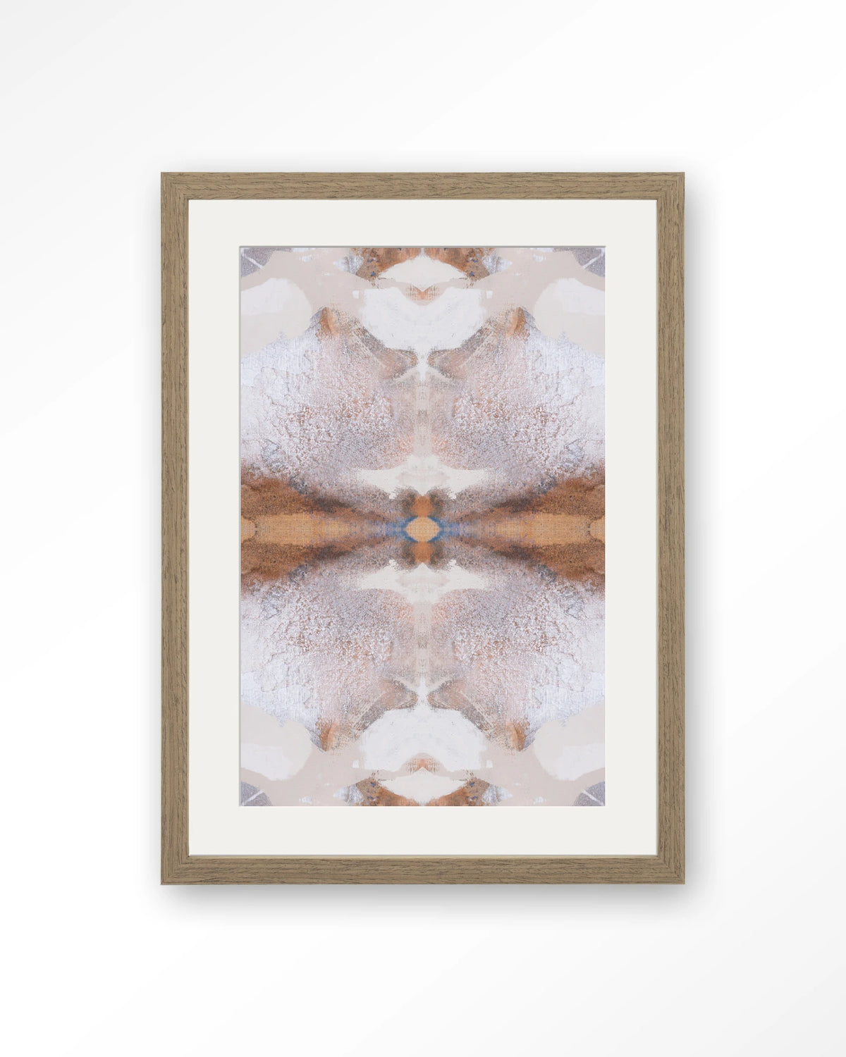 Spanish Eagle – abstract in beige en bruin – Art print – Hout bruin + passe-partout
