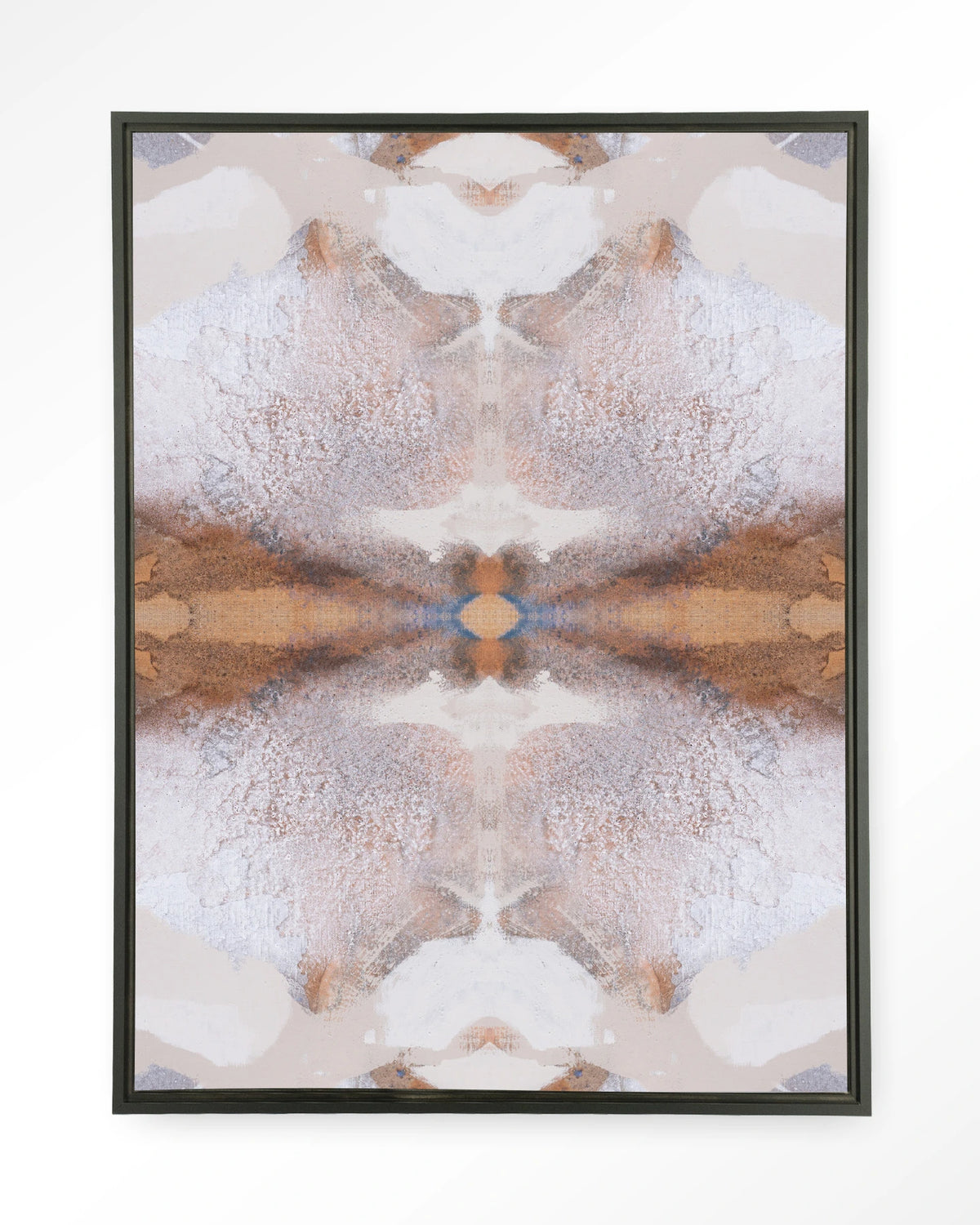 Spanish Eagle – abstract in beige en bruin – Wandkleed – Floating frame – zwart