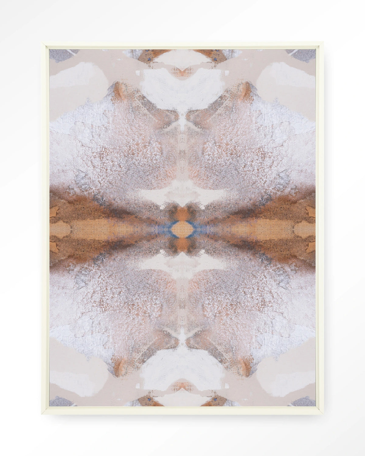 Spanish Eagle – abstract in beige en bruin – Wandkleed – Floating frame – wit