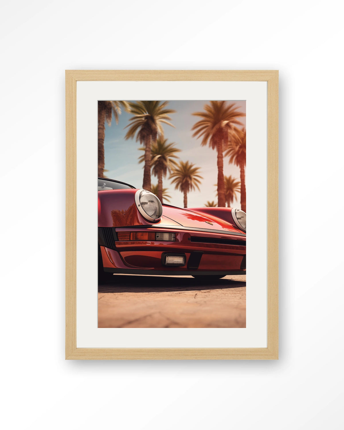 Palm Springs – Art print – Hout naturel + passe-partout