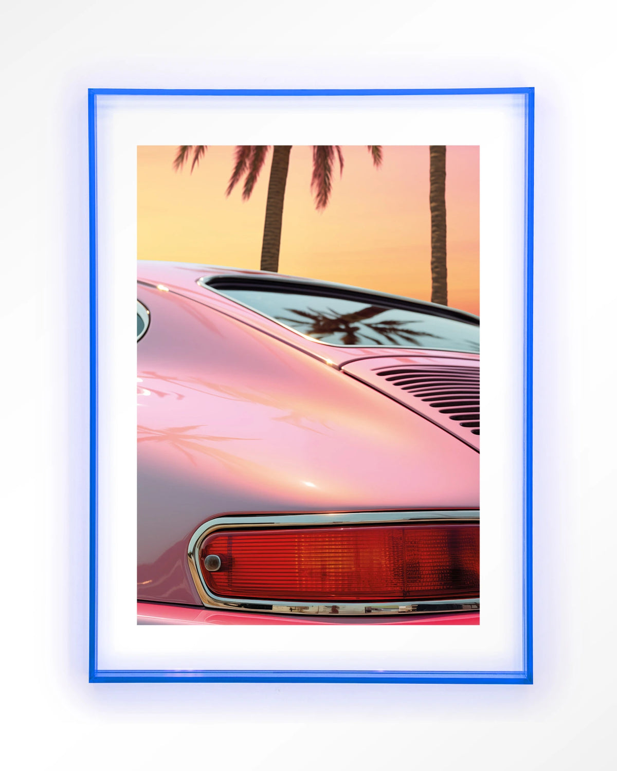 Miami Vice – Art print – Acryl lichtblauw