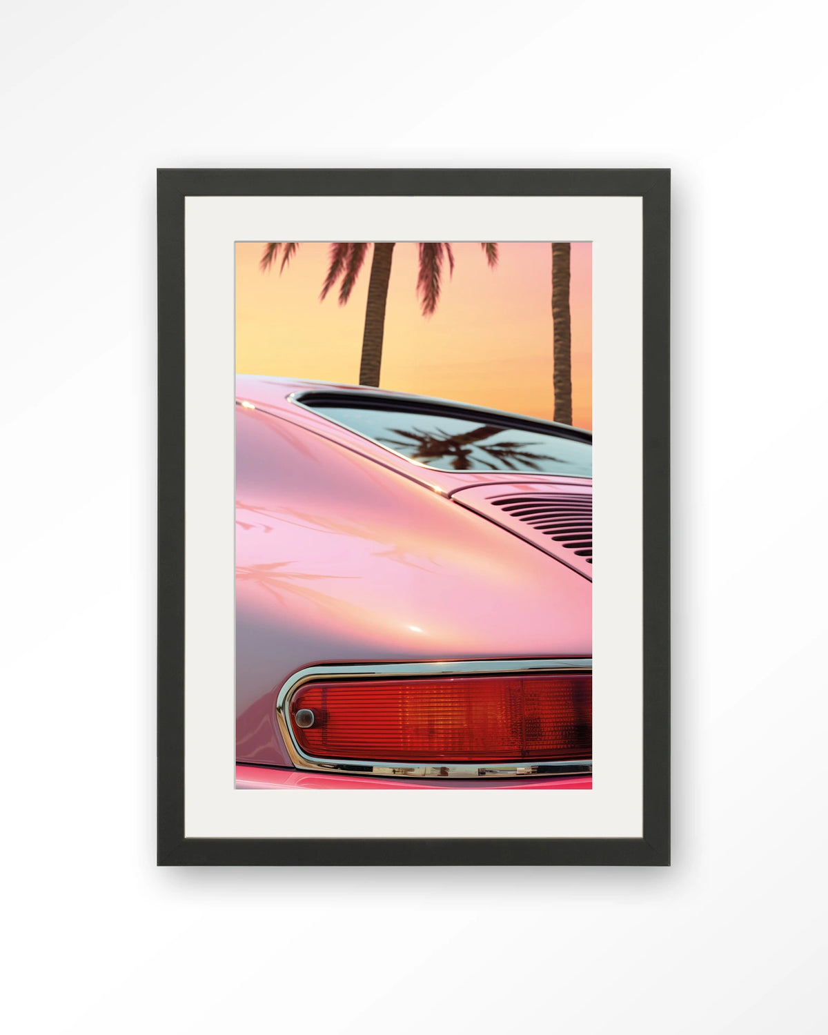 Miami Vice – Art print – Hout zwart + passe-partout