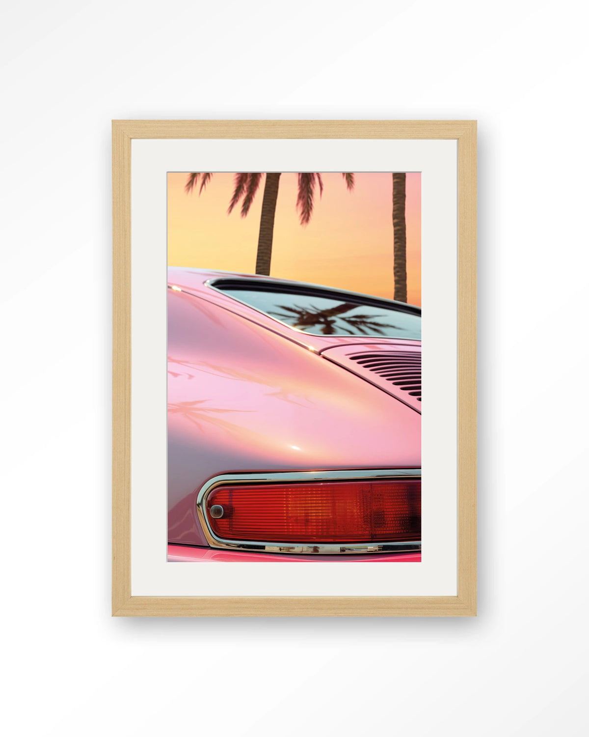 Miami Vice – Art print – Hout naturel + passe-partout