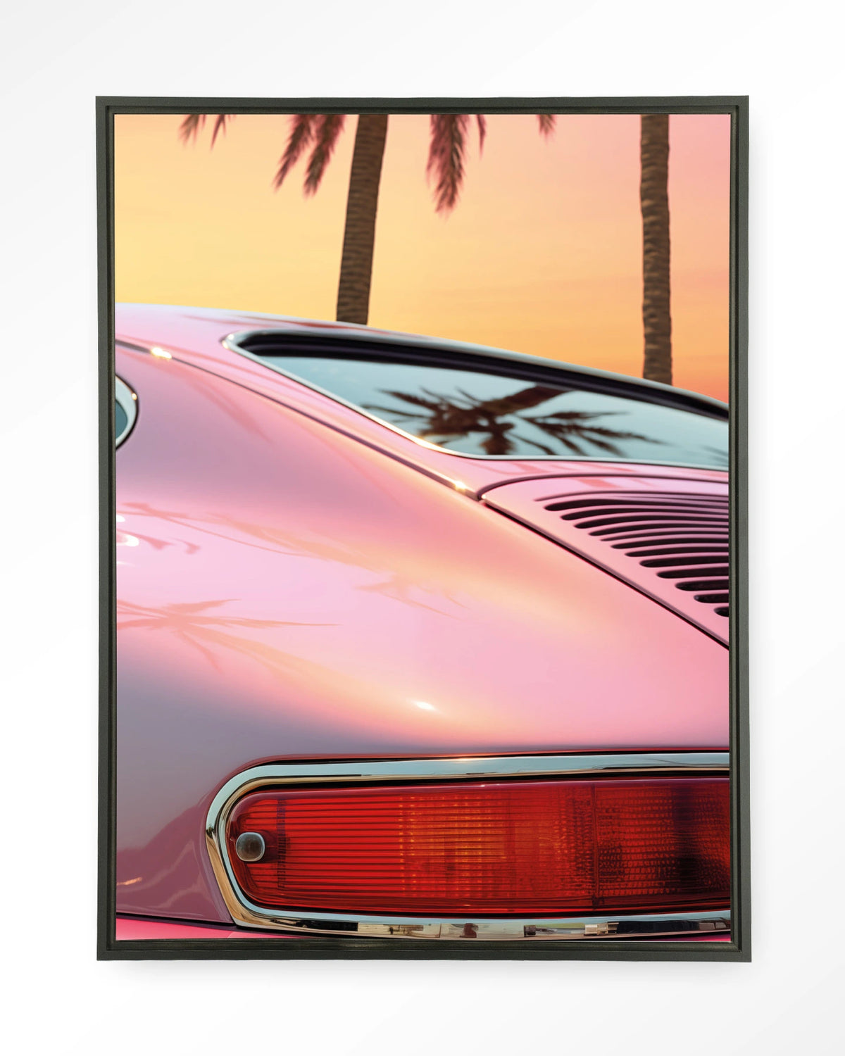 Miami Vice – Wandkleed – Floating frame – zwart