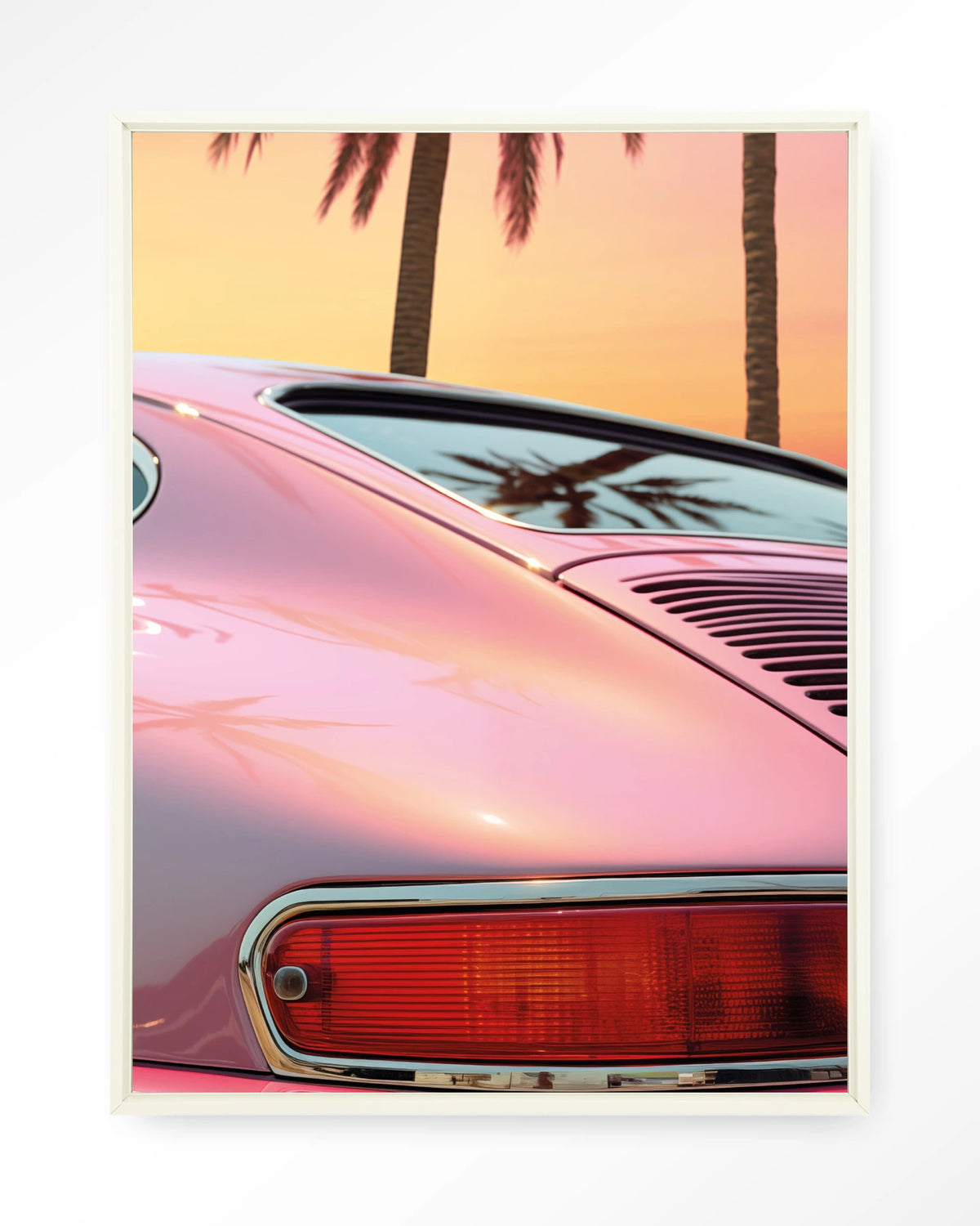 Miami Vice – Wandkleed – Floating frame – wit