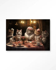 High Cat Tea – Glasschilderij