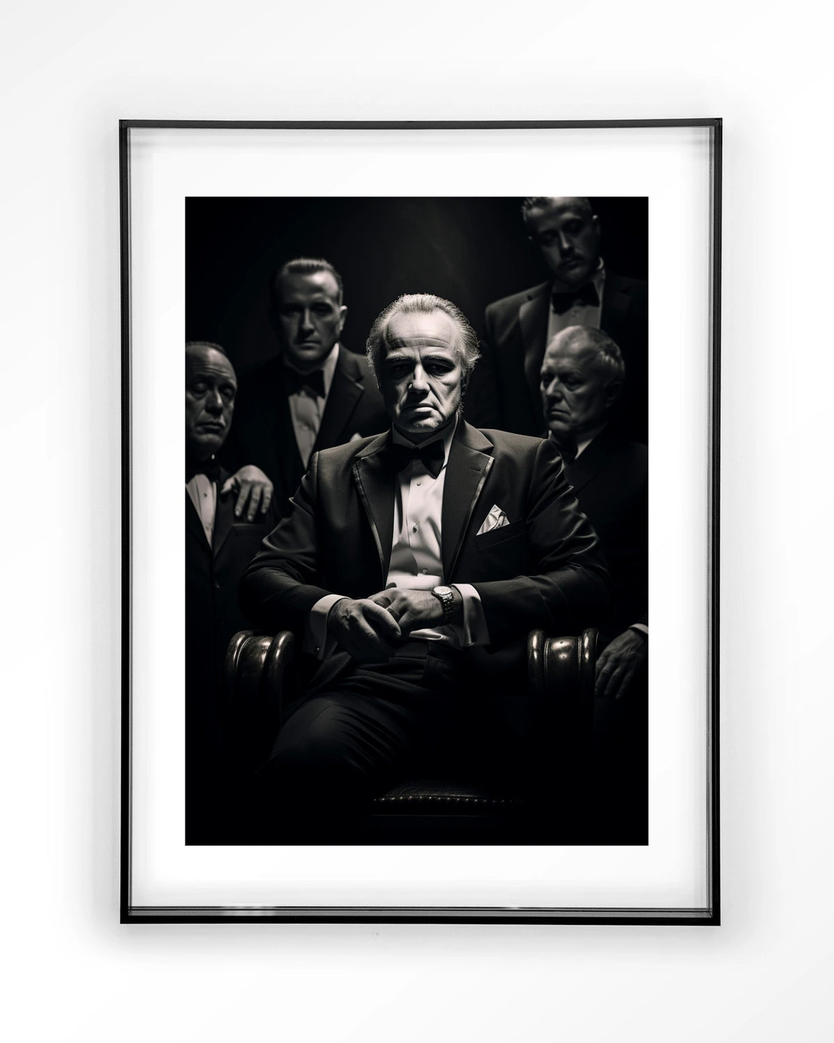 Dons Legacy – maffiabaas in zwart-wit – Art print – Acryl zwart