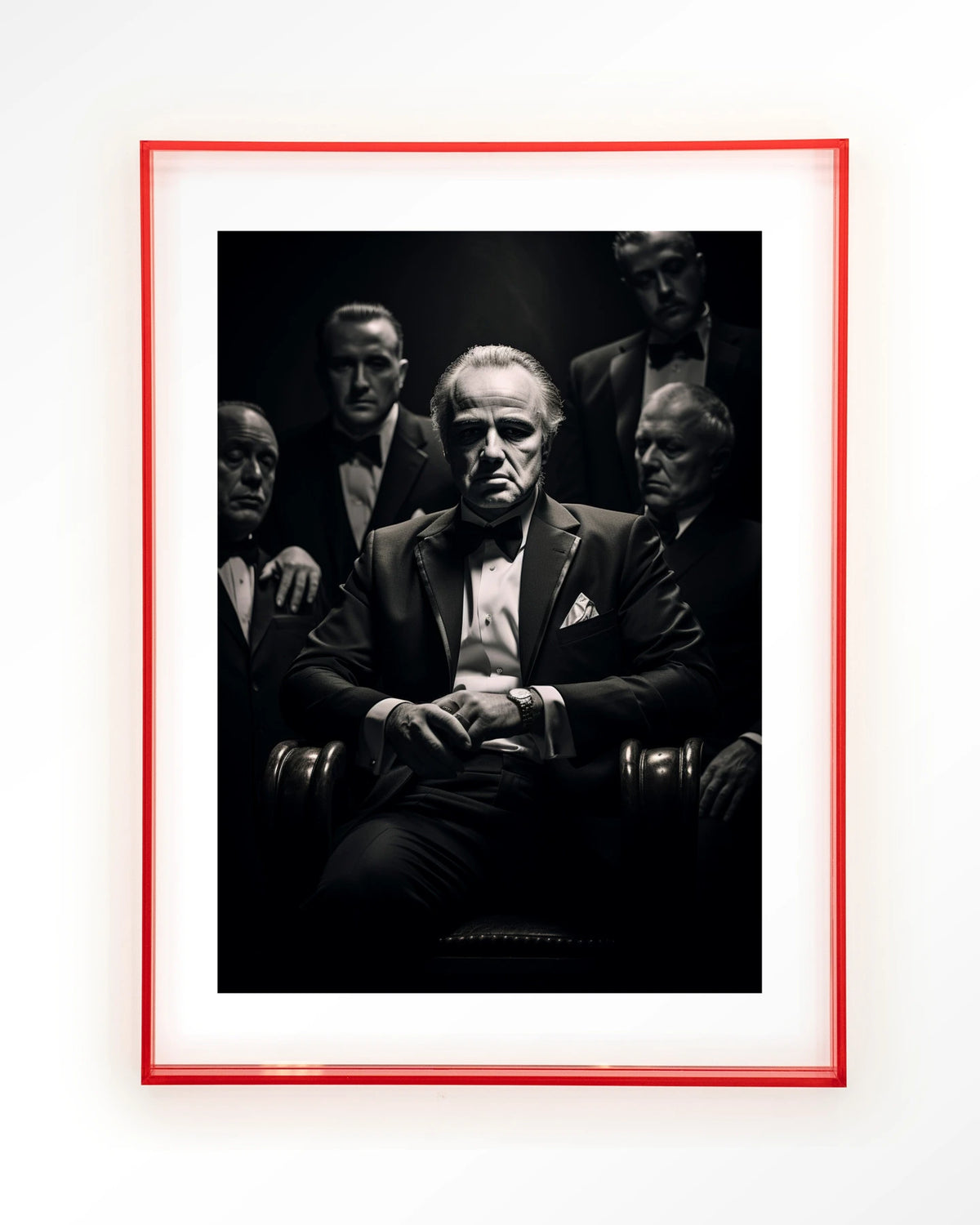 Dons Legacy – maffiabaas in zwart-wit – Art print – Acryl roze
