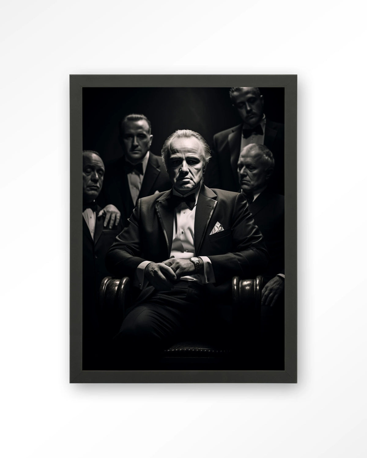 Dons Legacy – maffiabaas in zwart-wit – Art print – Hout zwart