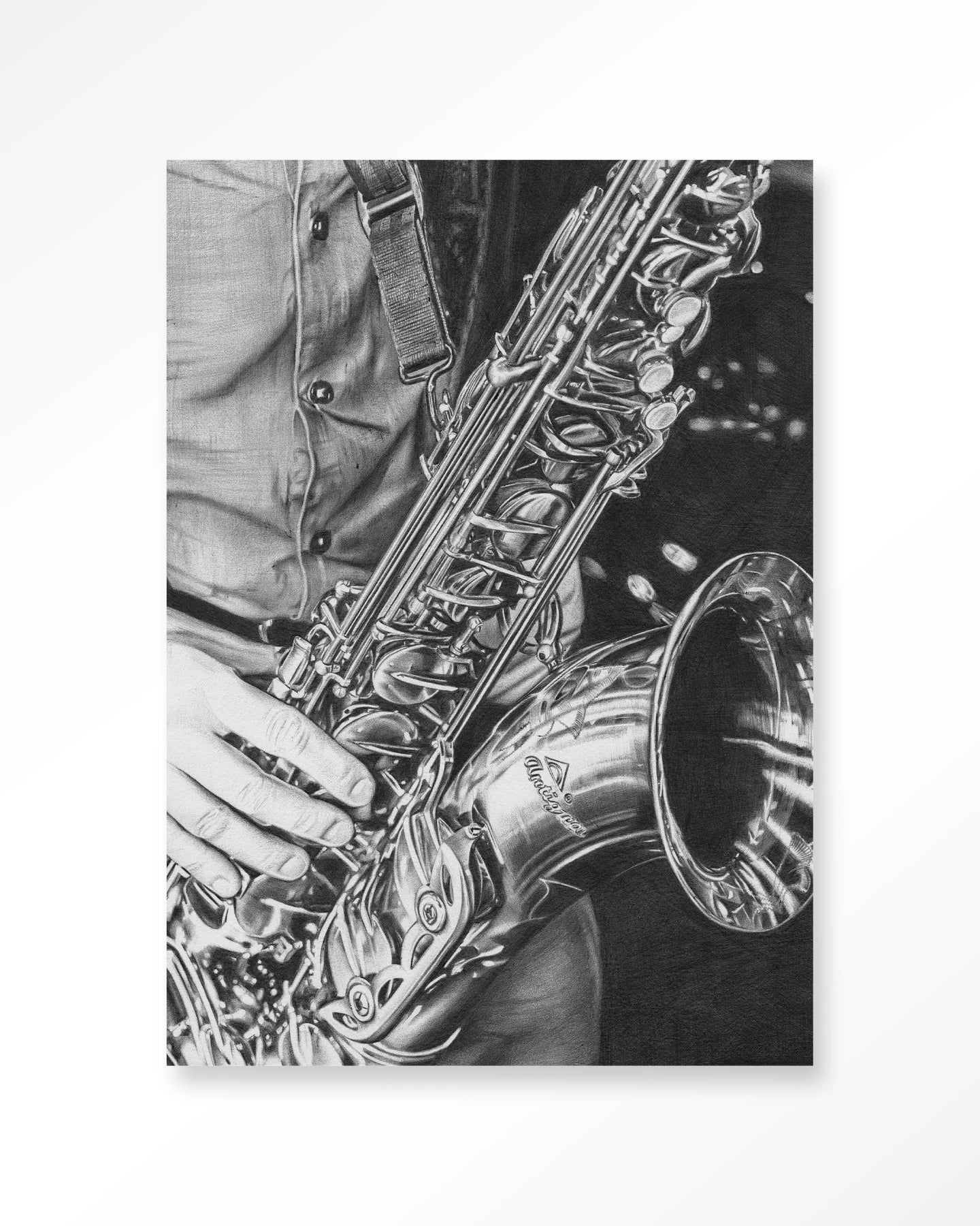 The man with the sax – Wandkleed