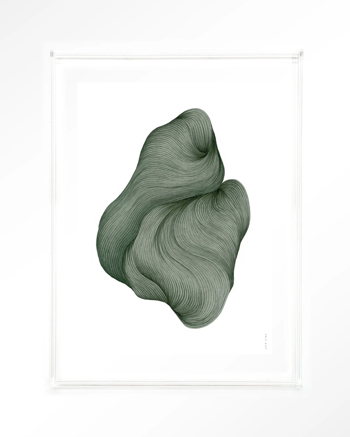 DWG-J – lijnkunst abstract in groen – Art print – Acryl doorzichtig