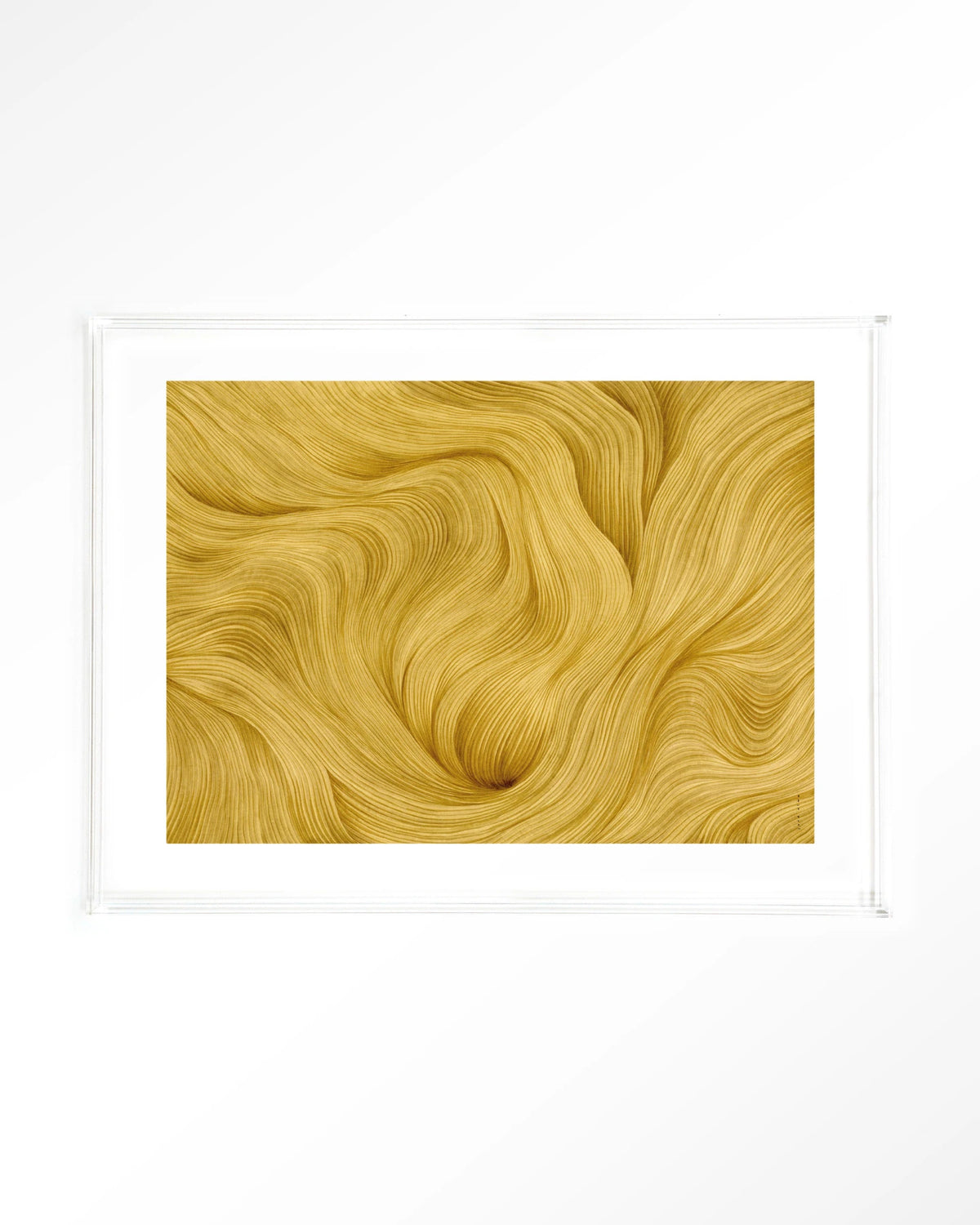DWG-M – abstracte gouden golven – Art print – Acryl doorzichtig