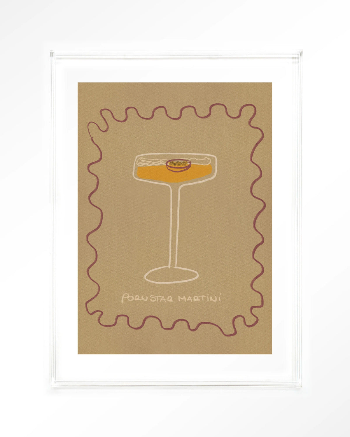 Poma – pornstar martini cocktail – Art print – Acryl doorzichtig