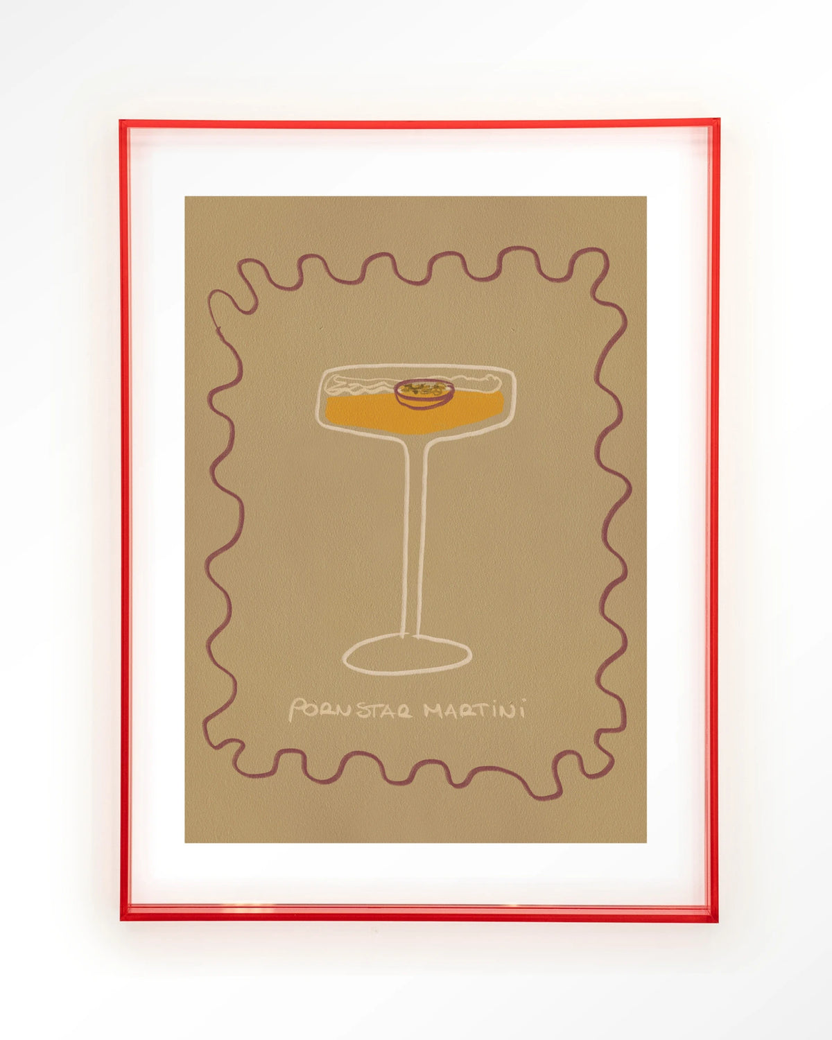 Poma – pornstar martini cocktail – Art print – Acryl roze