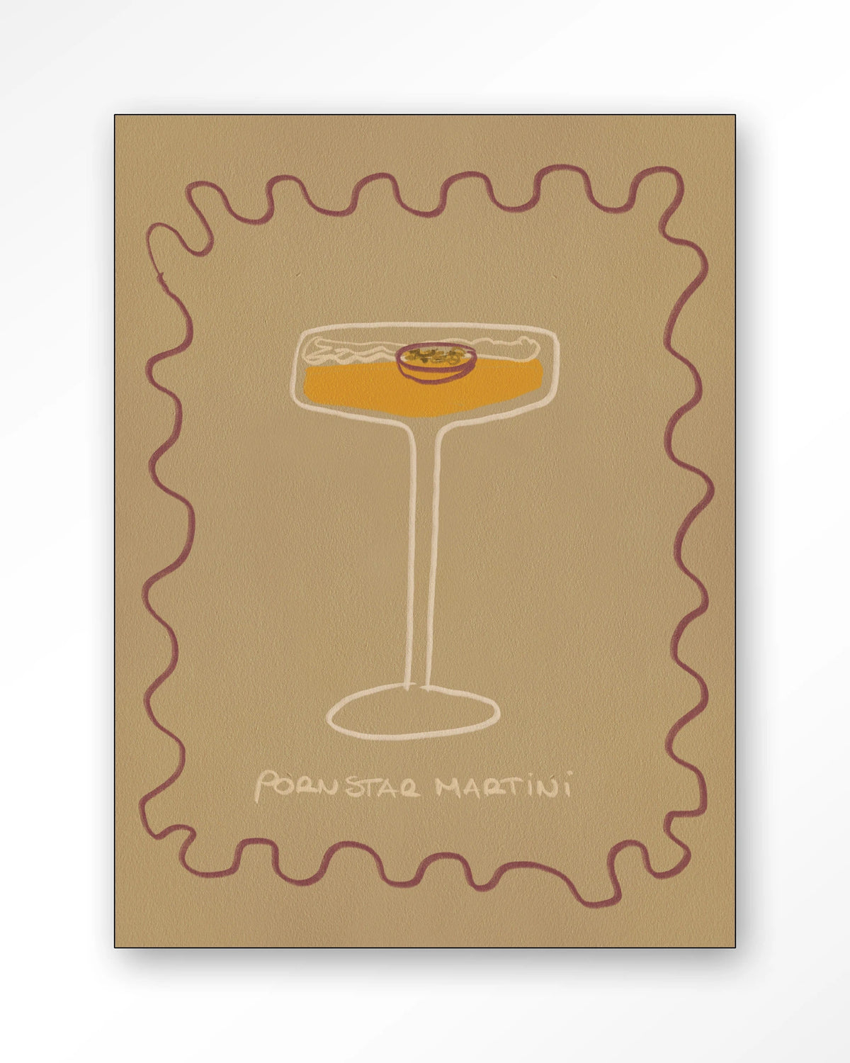 Poma – pornstar martini cocktail – Wandkleed – Frame – zwart