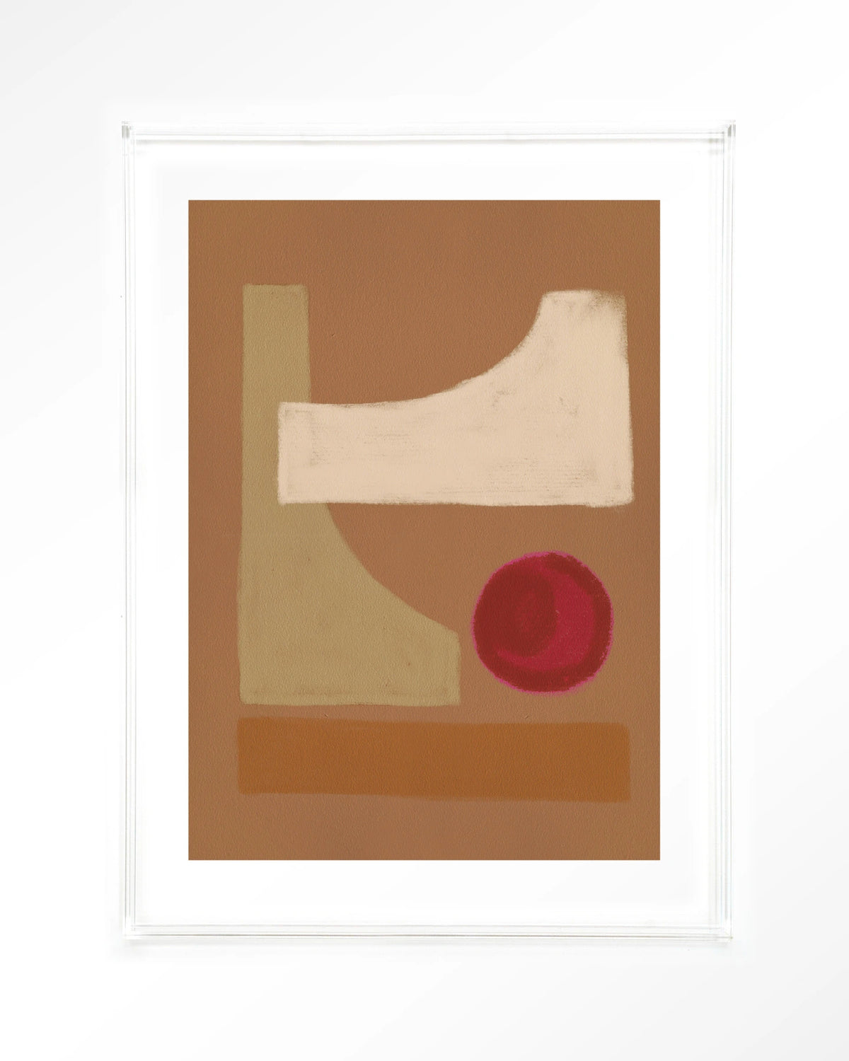 Spice – abstract in bruin en rood – Art print – Acryl doorzichtig