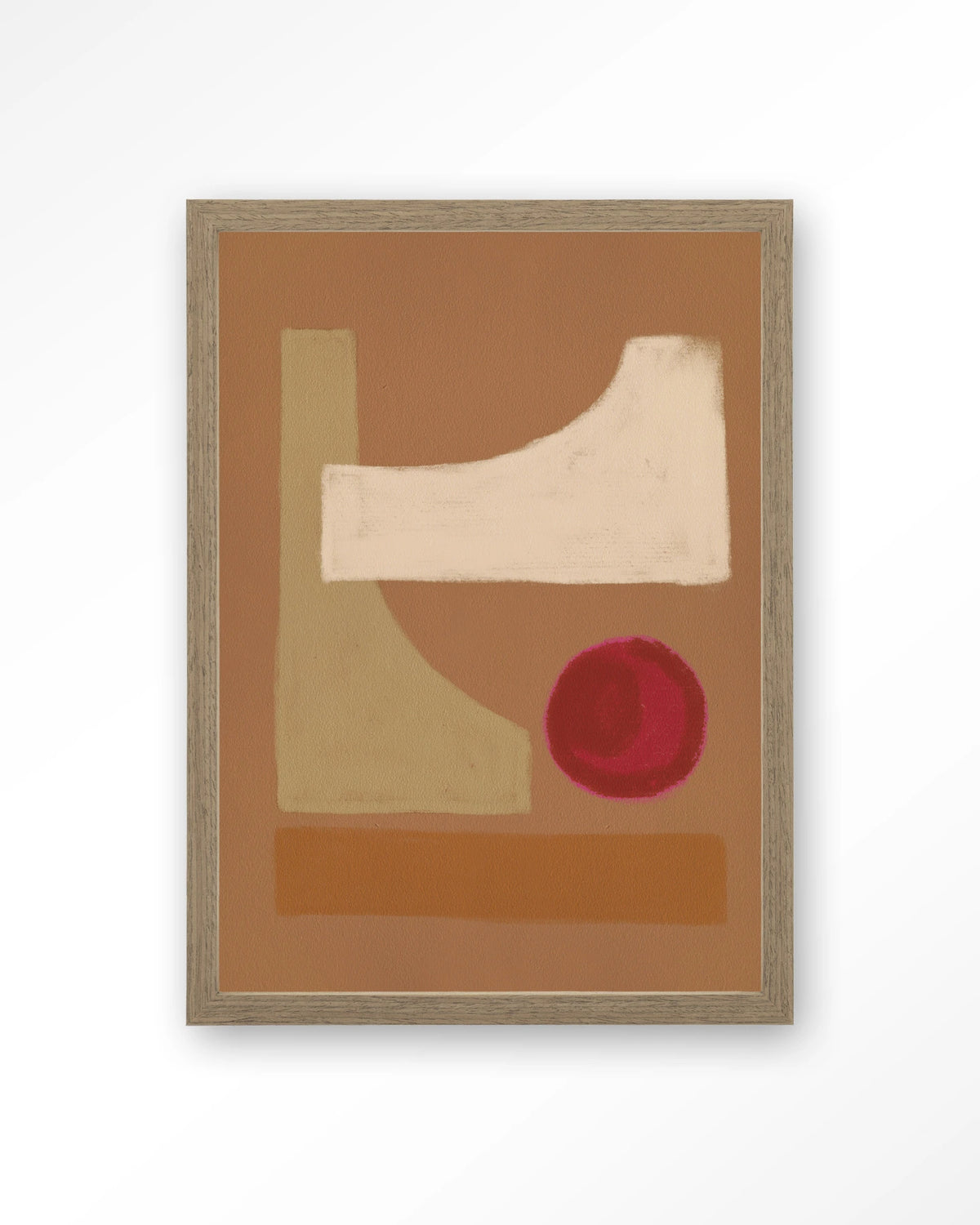 Spice – abstract in bruin en rood – Art print – Hout bruin